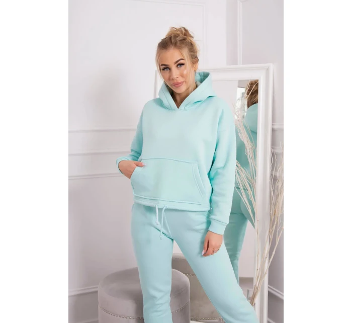 Teplá súprava s mikinou viazanou na spodnú časť mäty Teplá súprava s mikinou viazanou na spodnú časť mäty