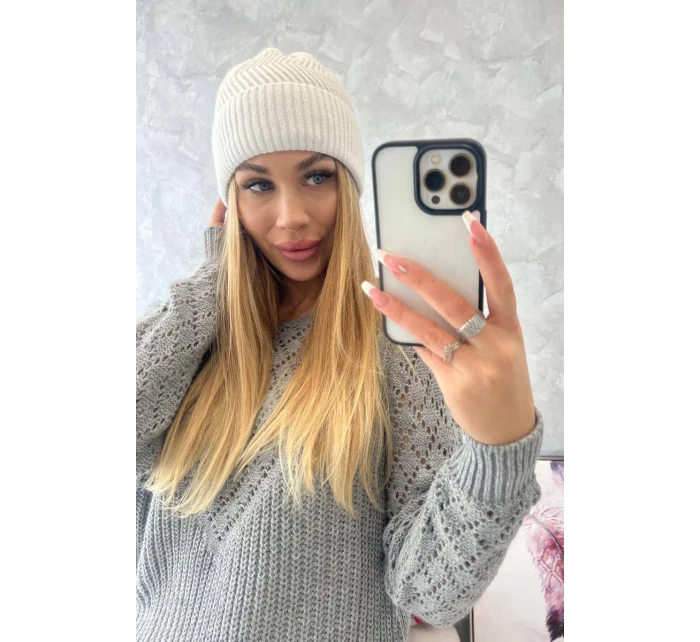 Tenká čepice Oliwia model 18750365 bílá - K-Fashion