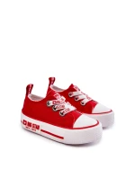 Dětské látkové tenisky BIG STAR model 21594786 červená - Big Star Shoes Dětské látkové tenisky BIG STAR model 21594786 červená - Big Star Shoes