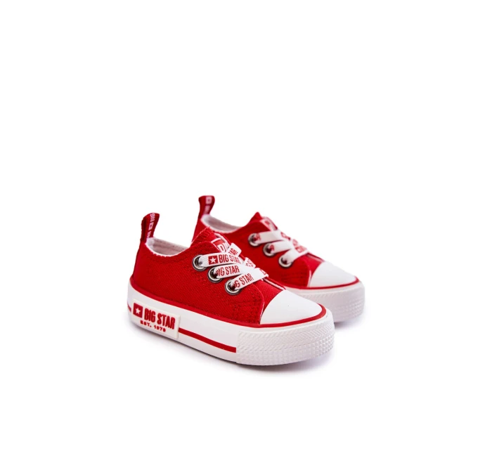 Dětské látkové tenisky BIG STAR model 21594786 červená - Big Star Shoes Dětské látkové tenisky BIG STAR model 21594786 červená - Big Star Shoes