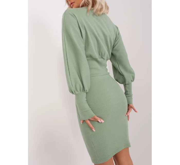 Sukienka RV SK model 18781064 pistacjowy - FPrice Sukienka RV SK model 18781064 pistacjowy - FPrice