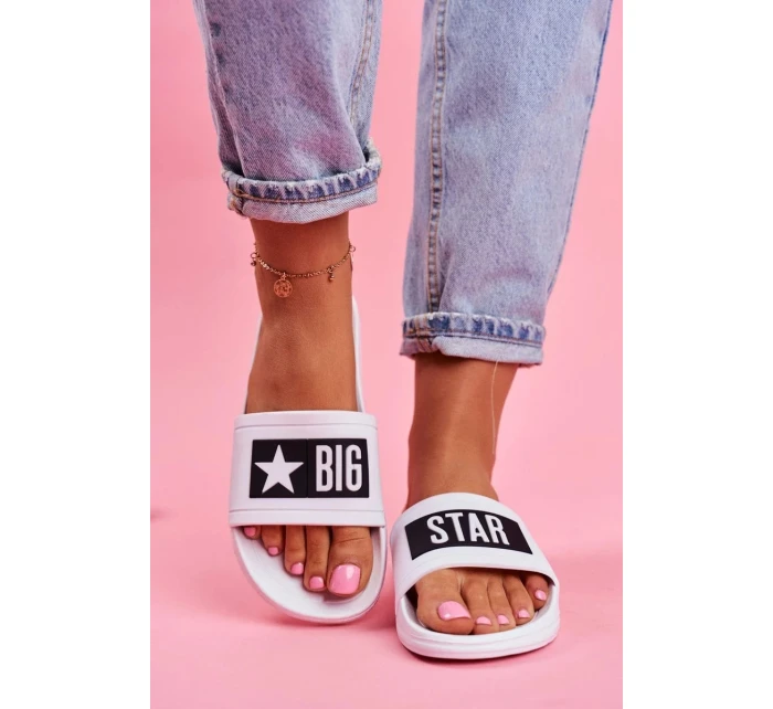 Dámske módne papuče Big Star - biele