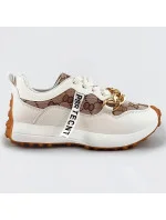 Biele športové topánky s retiazkou (N-205)