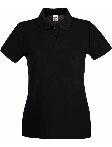 Fruit of the Loom Lady-Fit Premium Polo Dámske piqué polo 16.3030 čierne Fruit of the Loom Lady-Fit Premium Polo Dámske piqué polo 16.3030 čierne
