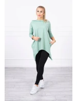 Tmavá mätová mikina s potlačou krídel