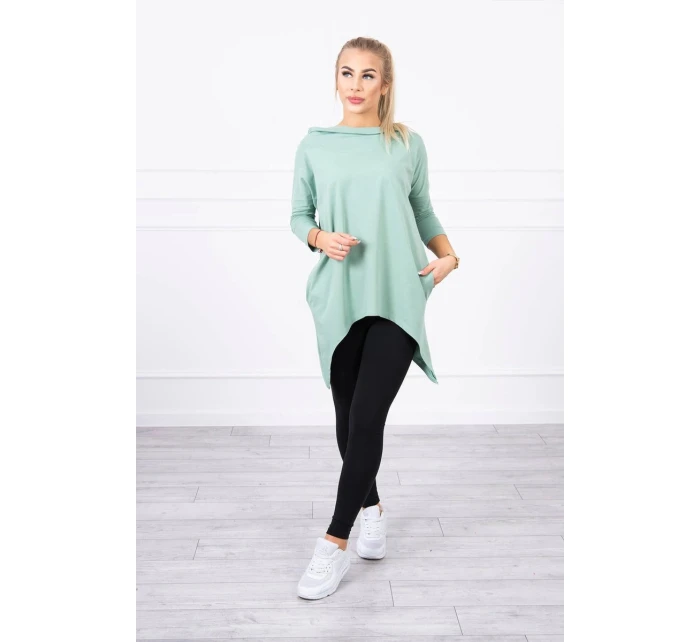 Tmavá mätová mikina s potlačou krídel