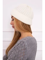 Tenká čepice Veronica model 18750393 ecru - K-Fashion Tenká čepice Veronica model 18750393 ecru - K-Fashion