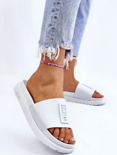 Damskie Klapki Big Star LL274428 Białe