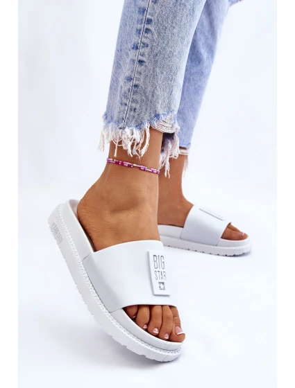 Dámské pantofle Big Star model 21609139 Bílé - Big Star Shoes Dámské pantofle Big Star model 21609139 Bílé - Big Star Shoes