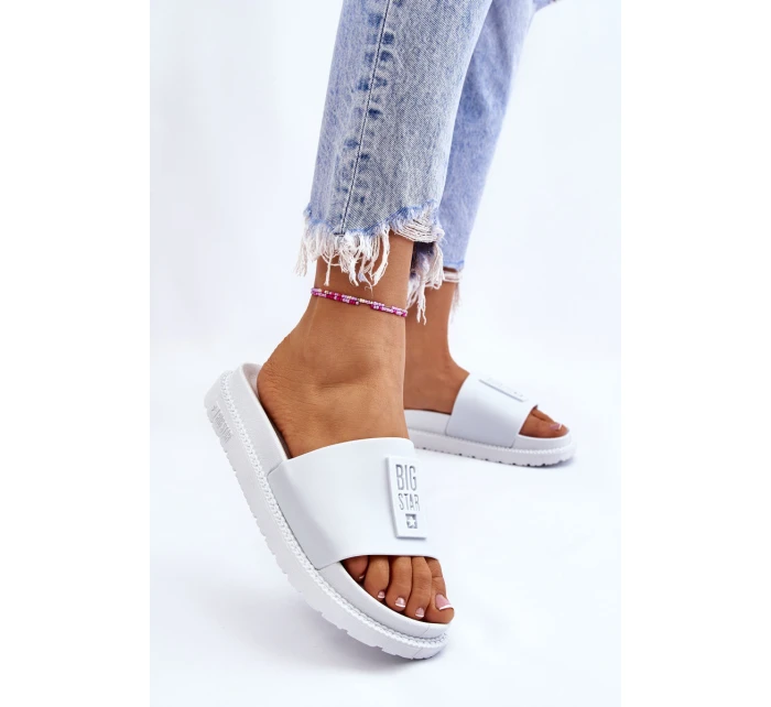 Dámské pantofle Big Star model 21609139 Bílé - Big Star Shoes Dámské pantofle Big Star model 21609139 Bílé - Big Star Shoes