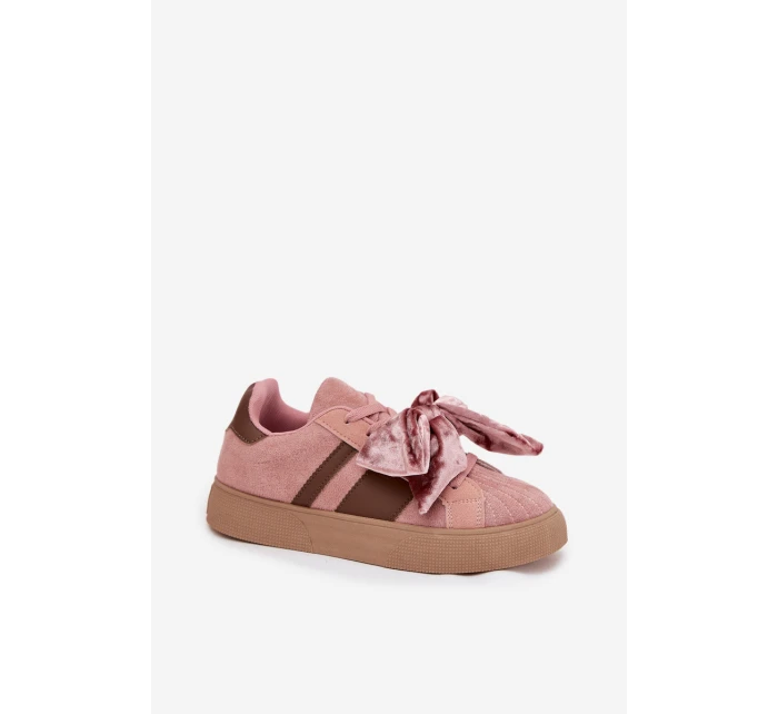 Dámské tenisky s mašlí růžové model 21710139 - Boto