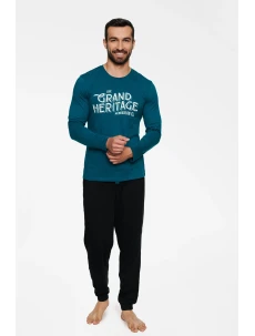 Pyžamo Brand 40021-69X Dark Turquoise-Black - Henderson