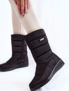 teplé topánky na klinoch Black Calena