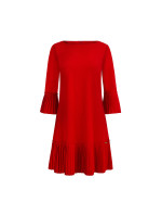Červené pohodlné dámske plisované šaty model 7520041