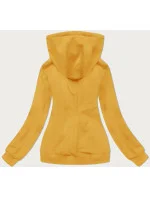 Dámska tenká žltá mikina s klokankou (W06-117)