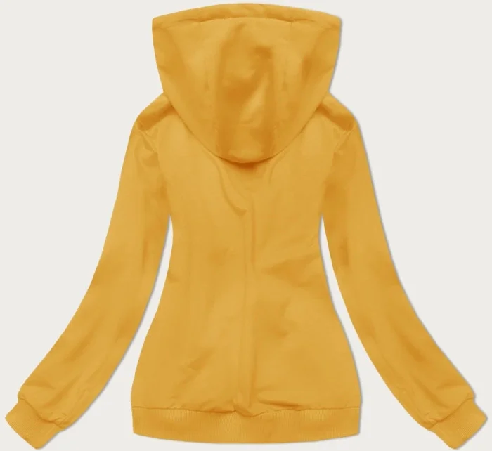 Dámska tenká žltá mikina s klokankou (W06-117)