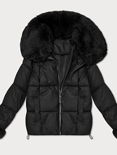 Černá dámská péřová bunda s límcem model 21393885 - S'WEST