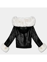 Dámske tričko s kapucňou a kamienkami Black/Ecru (61M8506-392B) Dámske tričko s kapucňou a kamienkami Black/Ecru (61M8506-392B)