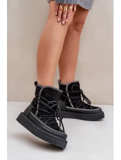 Dámské Sněhule S Na Platformě Černé model 21680244 - Boto
