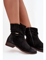 Dámské kotníkové boty na nízkém podpatku s vyhřívané černé model 21718633 - EVENTO Dámské kotníkové boty na nízkém podpatku s vyhřívané černé model 21718633 - EVENTO