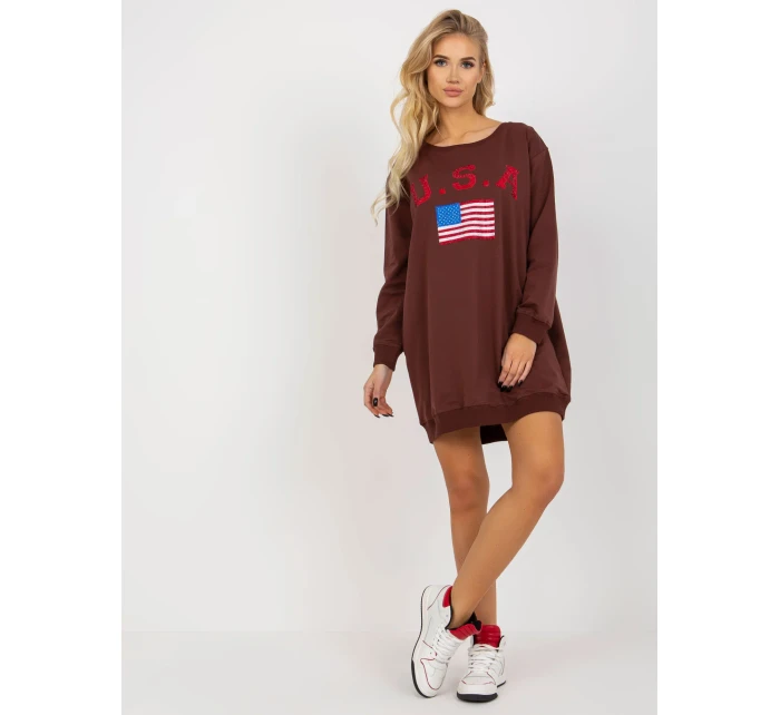 Mikina VI BL 3192.23P tmavo hnedá