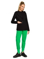 model 17626046 Bunda s kapucí a jedním knoflíkem černá - Moe