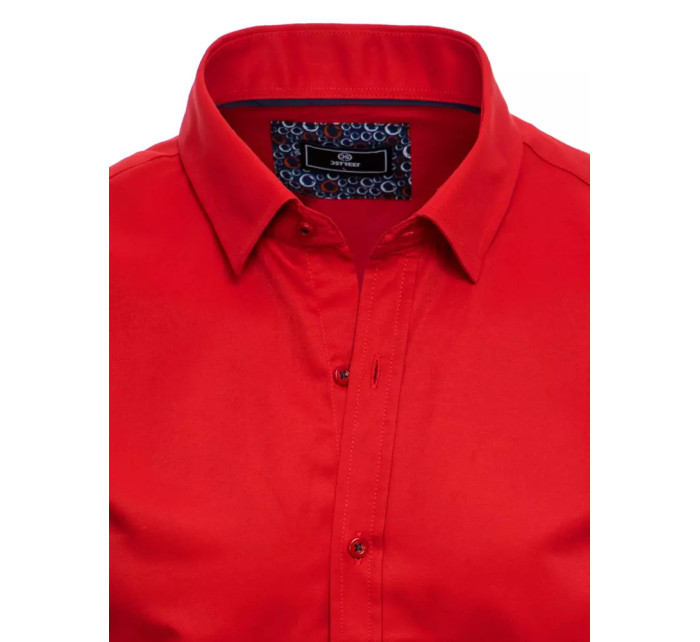 Pánske červené tričko s krátkym rukávom Dstreet KX0989