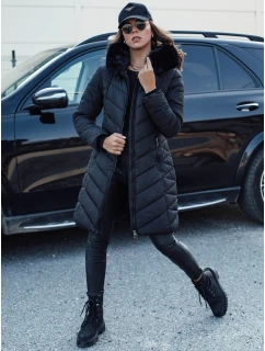 prošívaná dámská zimní bunda s kapucí černá Dstreet model 21980341 - FashionStreet