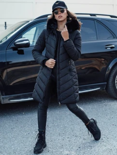 MODLOVA prešívaná dámska zimná bunda s kapucňou čierna FashionStreet TY4570