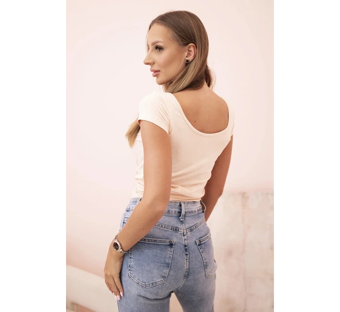 Dámska klasická bavlnená blúzka s krátkymi rukávmi modrá Dámska klasická bavlnená blúzka s krátkymi rukávmi modrá