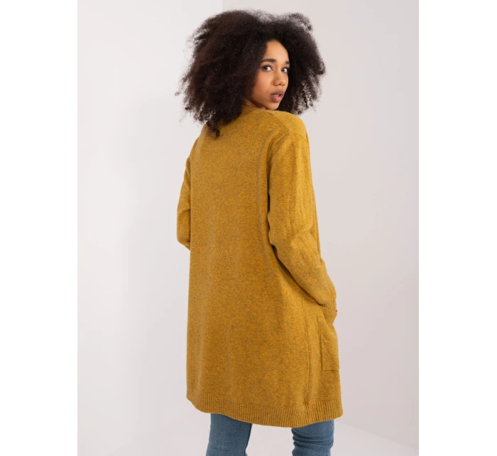 Sweter PM SW model 21302236 ciemny żółty - FPrice Sweter PM SW model 21302236 ciemny żółty - FPrice