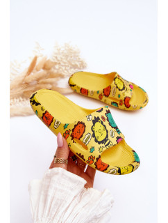 Detské ľahké penové papuče Lion Motiv Yellow Esther