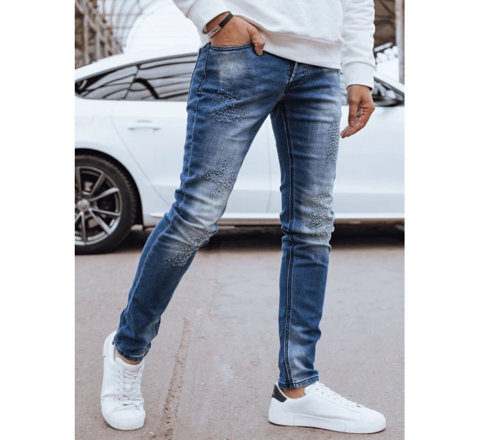 Pánske tmavomodré džínsové nohavice FashionStreet UX4294
