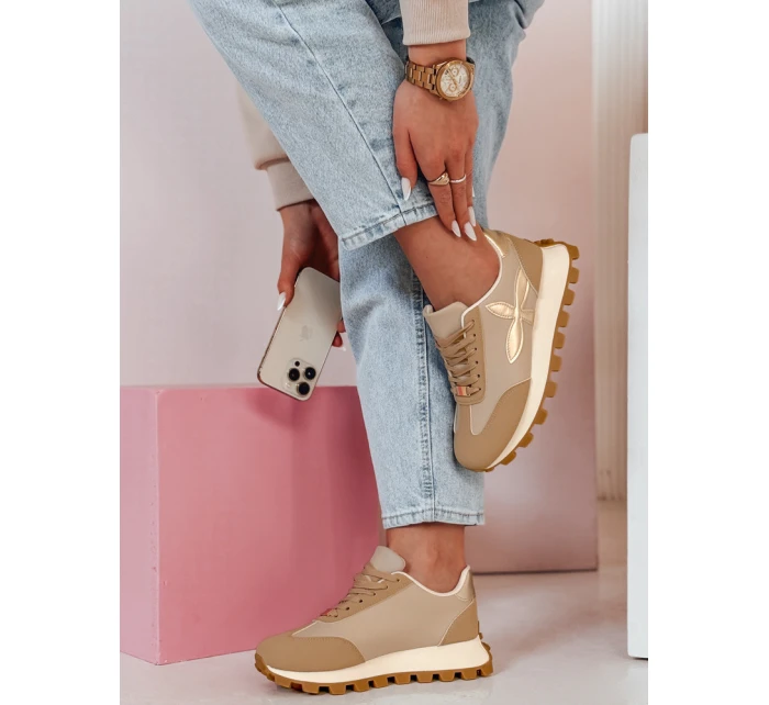 Dámské sportovní tenisky beige Dstreet model 21988740 - FashionStreet