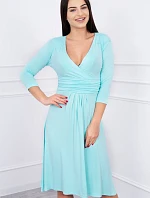 Šaty s prestrihom pod prsiami mincovňa