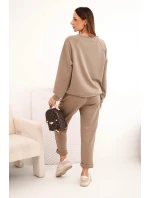 Dámska súprava z viskózy s mikinou a nohavicami fango Dámska súprava z viskózy s mikinou a nohavicami fango