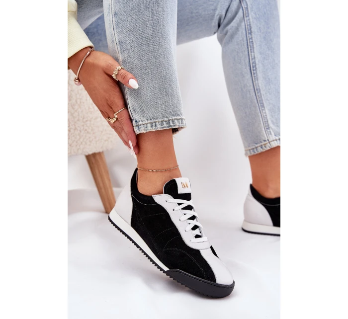 Dámské Kožené Sportovní Boty model 21690049 Černé - Laura Messi