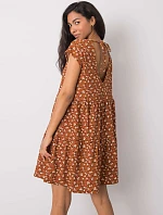 Šaty D50051Z30268 svetlo hnedé