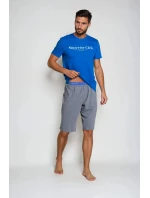 Pyžamo Zed 38366-55X Modrá a šedá - Henderson Pyžamo Zed 38366-55X Modrá a šedá - Henderson