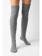 Dámske vlnené vysoké čižmy 089 sivé - Steven
