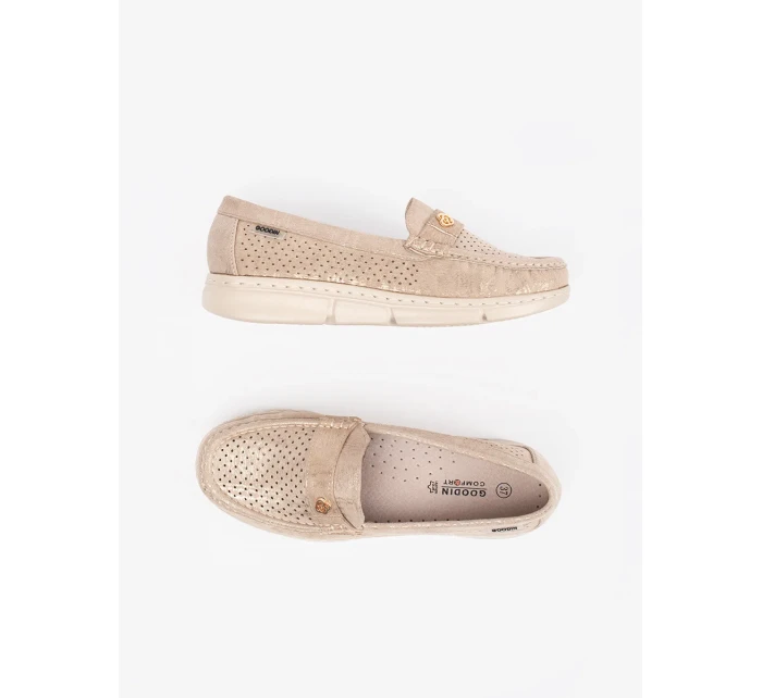 Dámske praktické hnedé mokasíny bez podpätku Dámske praktické hnedé mokasíny bez podpätku