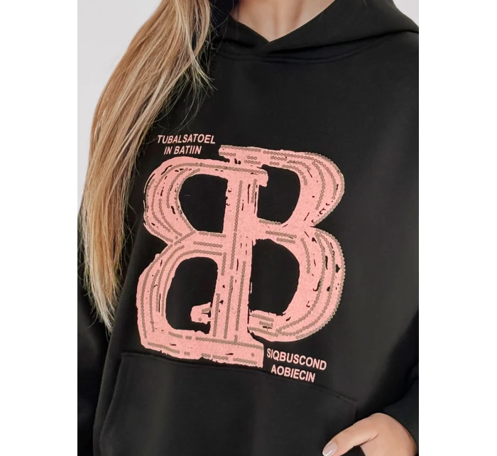 Dámska nadrozmerná mikina LITESSO black FashionStreet BY1413