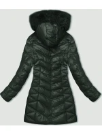 Tmavě zelená dámská zimní bunda model 21246277 - J.STYLE Tmavě zelená dámská zimní bunda model 21246277 - J.STYLE