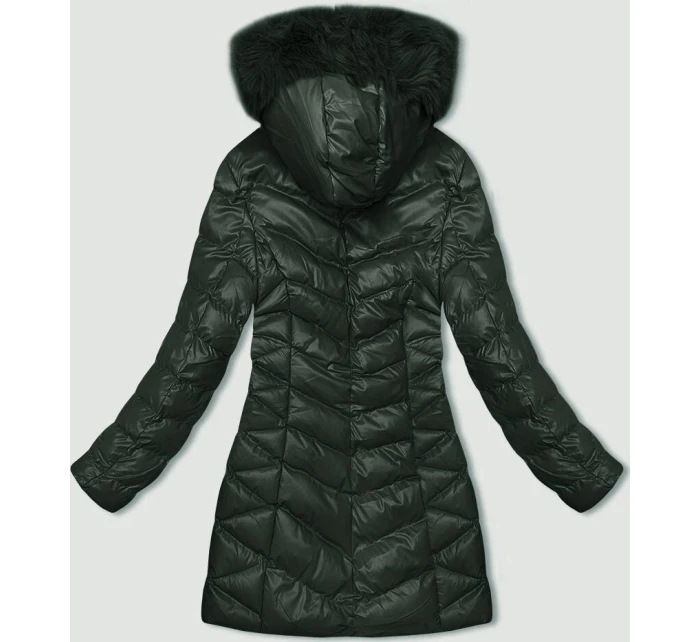 Tmavě zelená dámská zimní bunda model 21246277 - J.STYLE Tmavě zelená dámská zimní bunda model 21246277 - J.STYLE