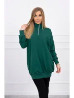 Mikina so zipsom a vreckami zelená Mikina so zipsom a vreckami zelená