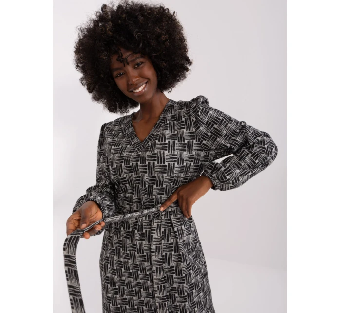 Šaty LK SK 509474 2.55P sivá čierna