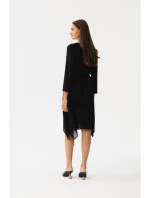 S354 Vrstvené šifónové šaty - čierne S354 Vrstvené šifónové šaty - čierne