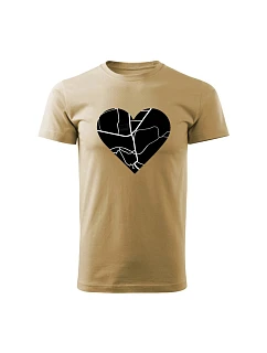 Personalizované pánské tričko s potiskem mapy