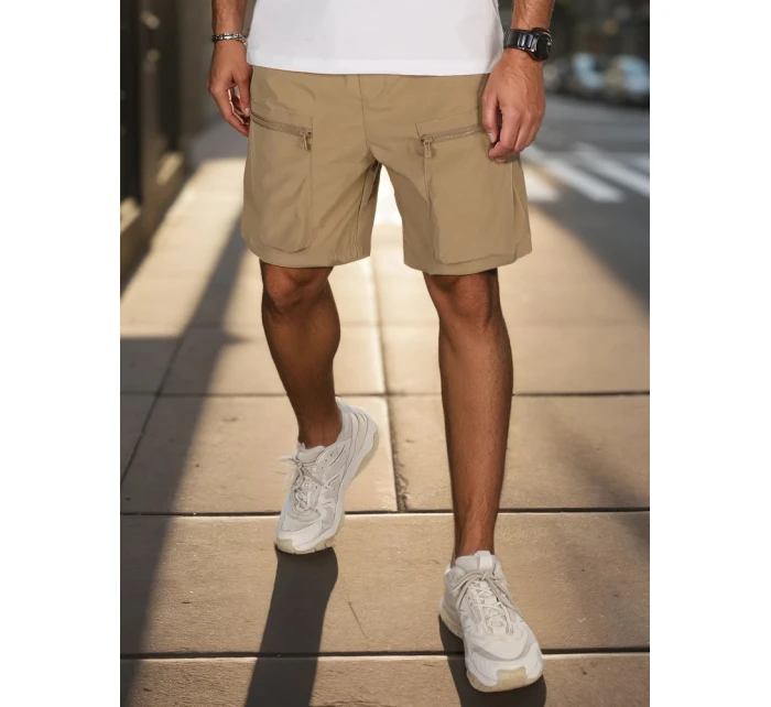 Pánske textilné bojové šortky khaki FashionStreet SX2507 Pánske textilné bojové šortky khaki FashionStreet SX2507