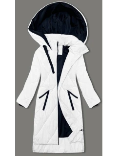 Dlouhá bílá dámská zimní bunda model 21427400 - J.STYLE
